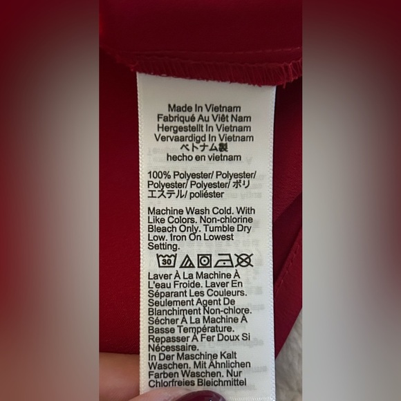 J. Crew Red Satin Bell Sleeve NWT Dress Size 20 - Picture 4 of 7